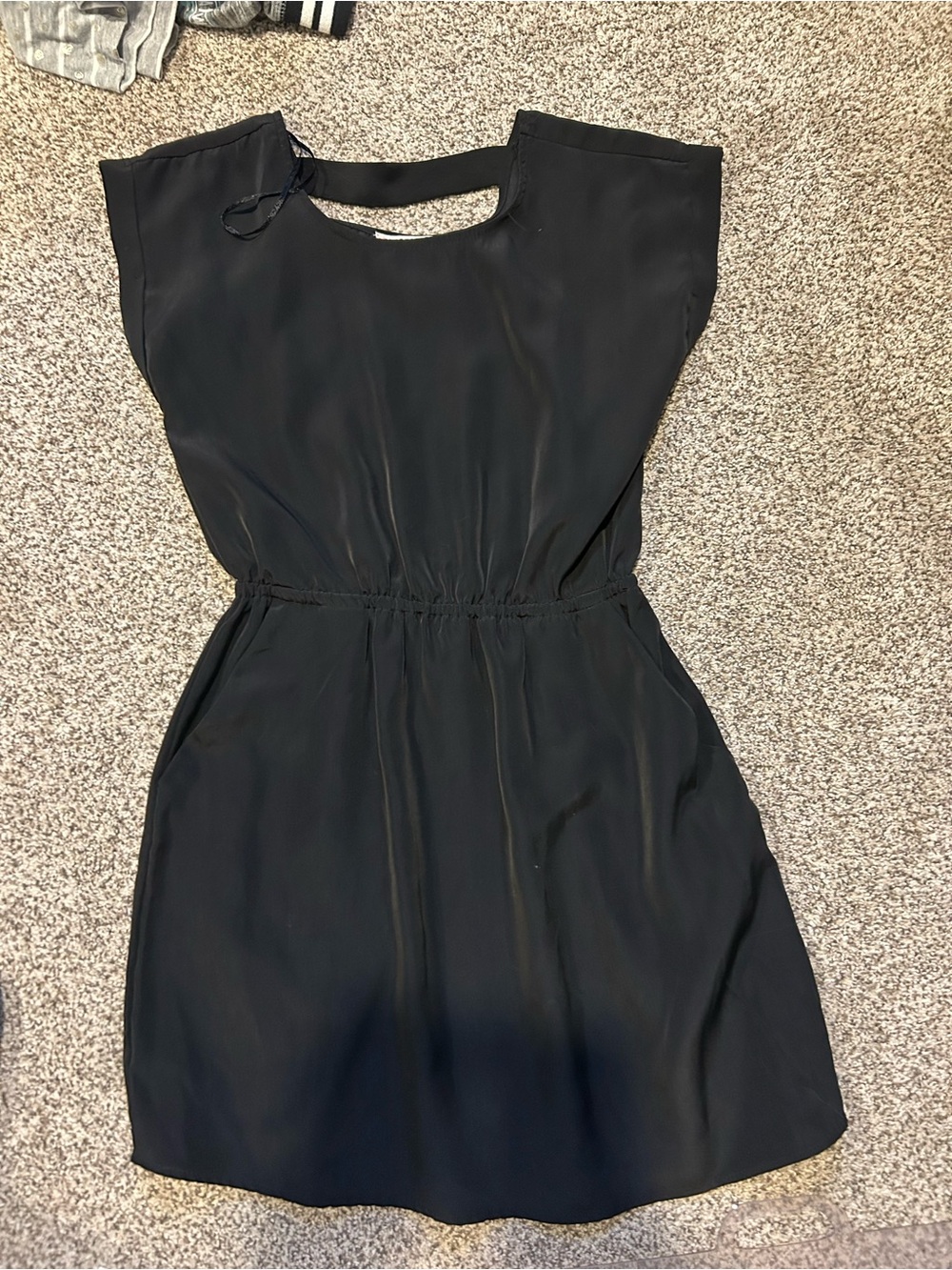 Pink Republic Black Mini Dress with Elastic Waist